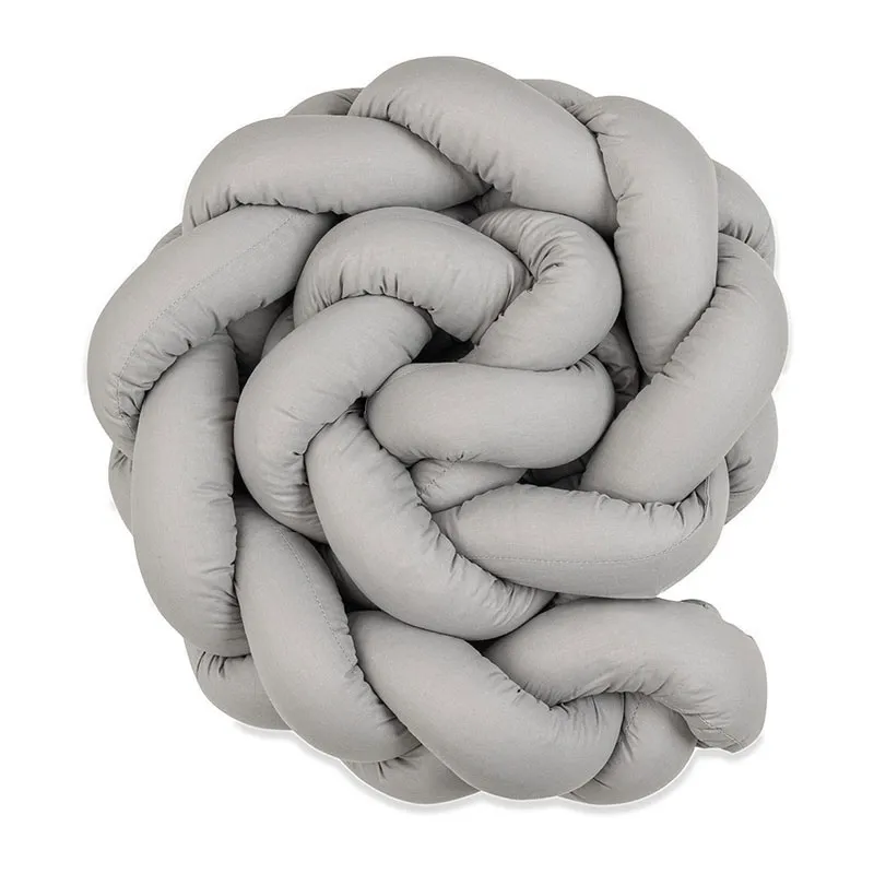 Tour de lit tresse Gris - 210cm-0