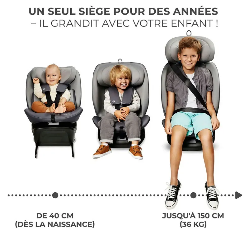 Siège-auto 360° I-Grow i-Size/Isofix 40-150 cm - Noir-9