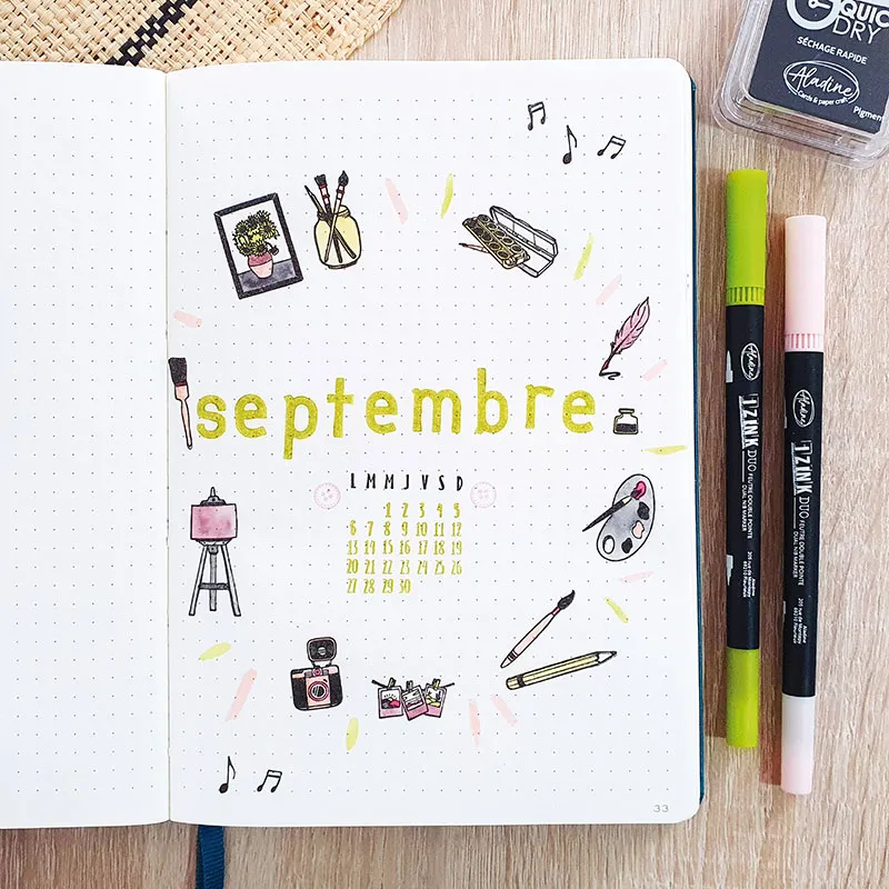 62 Tampons mousse Stampo Bullet Journal Alphabet 3 - 14+-1