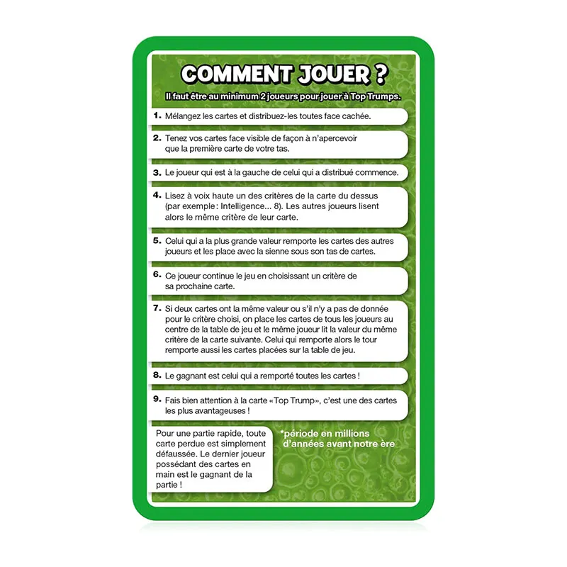 Jeu de cartes Top Trumps Dinosaures - 6+-10