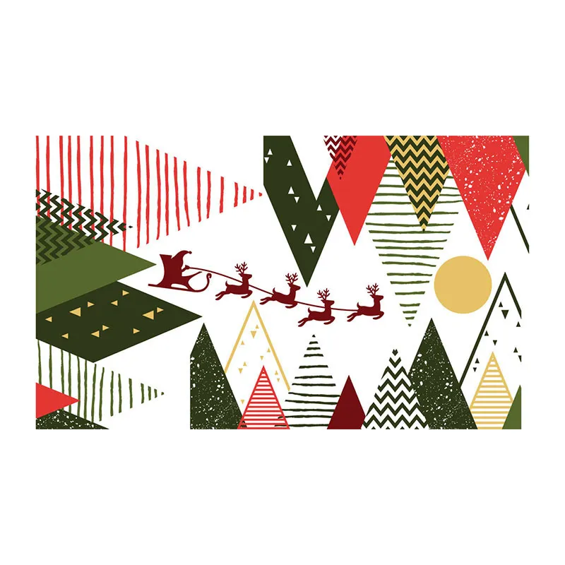 Stickers - Montagnes scandi. de Noël Rouge/Noir-3