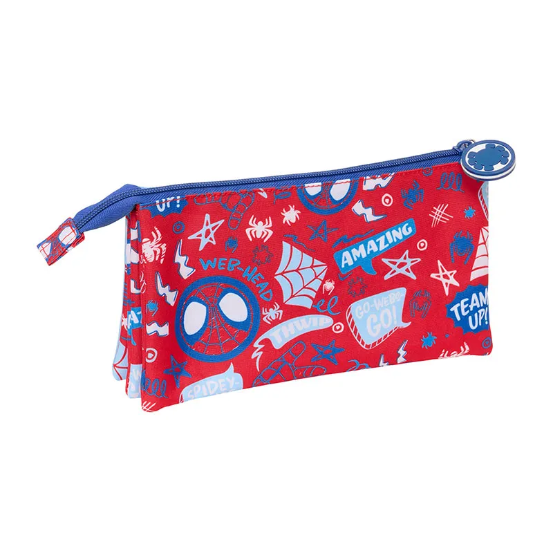 Trousse Triple Spiderman - 22x3x12cm-1