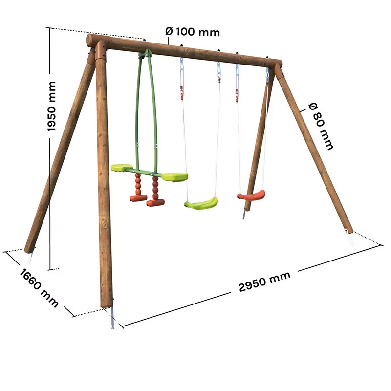 Portique 3 agrès Pacco - 36m+-10