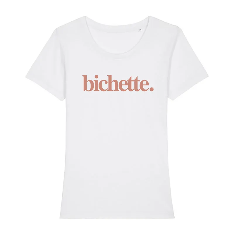 T-shirt Femme Bichette BIO - Blanc-0