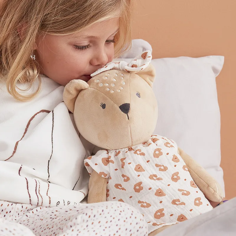 Peluche Medium Veloudoux B&K Beige - 40cm-1