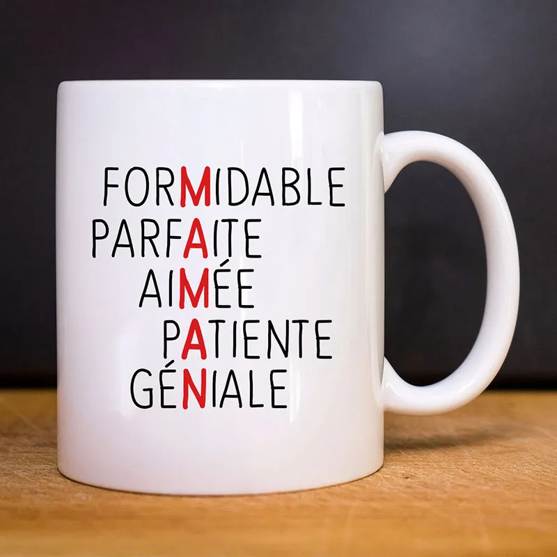 Mug Scrabble maman - Blanc-0