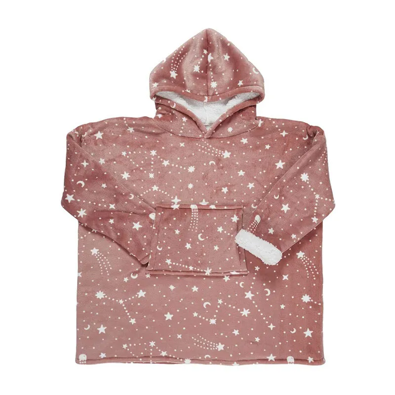 Plaid sweat Astro Rose - 118x83cm-0