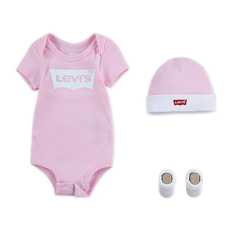 Coffret Body MC + Bonnet + Chaussons Bébé Batwing - Fairy Tale-0