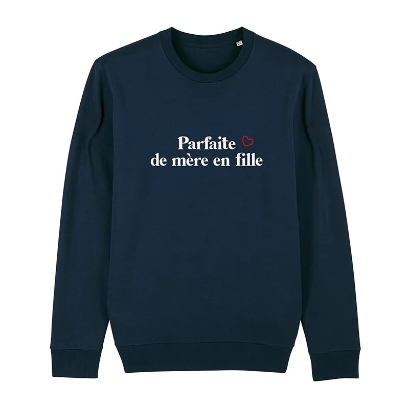 Sweat Femme Parfaite de mère en fille waf - Navy-0