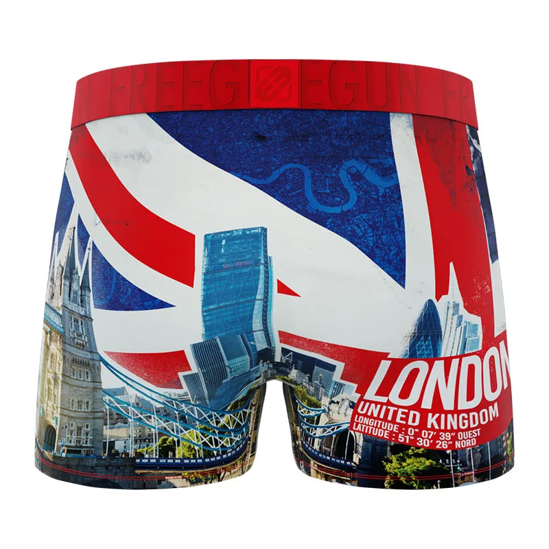 3 boxers homme Landscape - Bleu/Rouge/Blanc/Vert-8