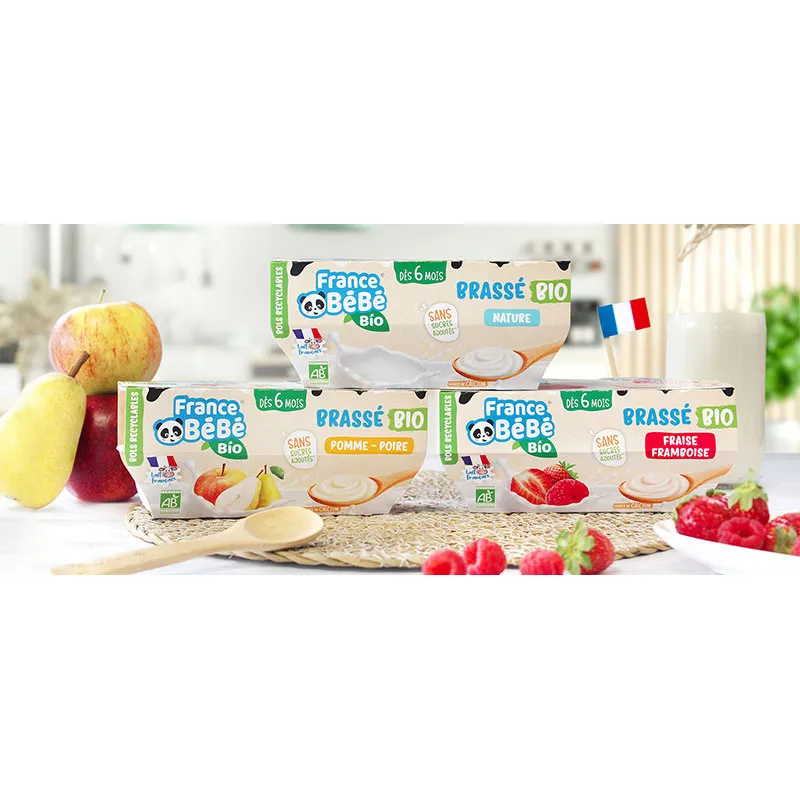 24x100g Brassés Assortiment Nature/Fruits BIO - 6m+-10