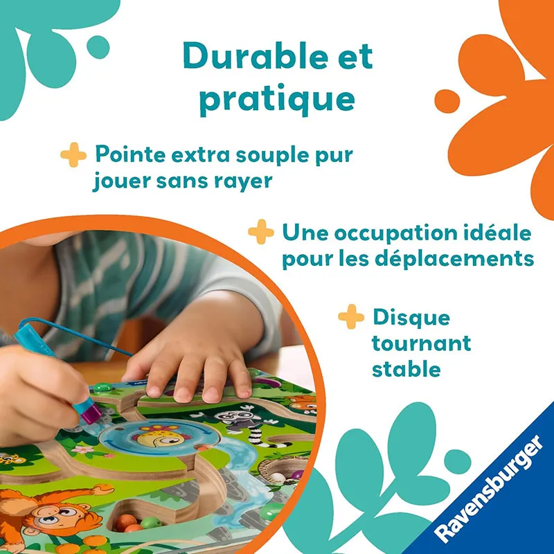 Labyrinthe magnétique en bois Jungle Play + - 18m+-2