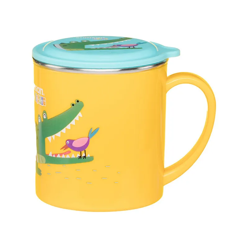 Mug acier inox Crocodile Jaune 300ml - 36m+-1