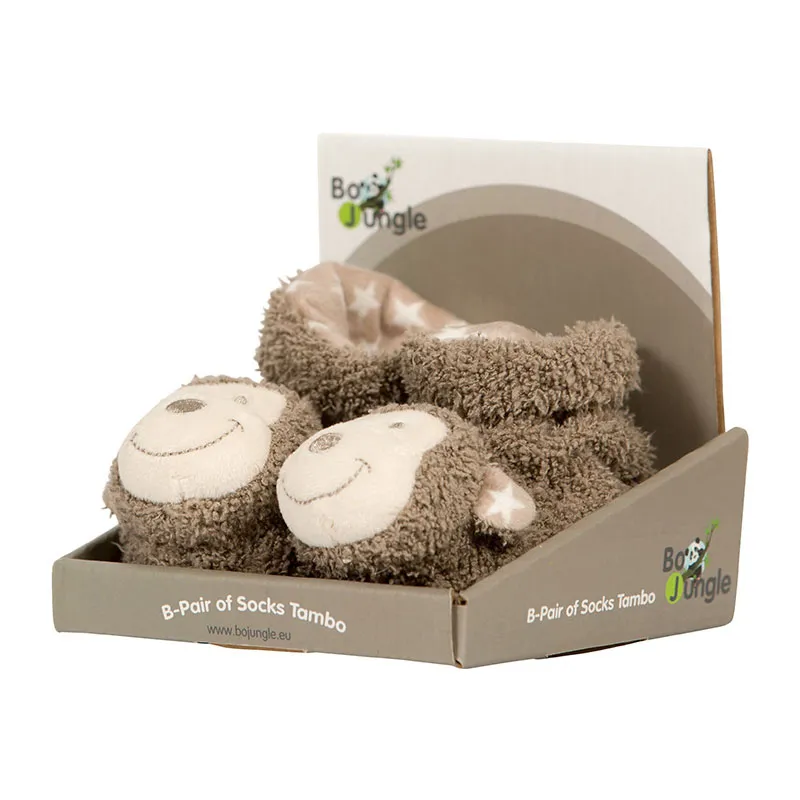 Chaussons-Hochets Tambo le Singe Marron- 0m+-2