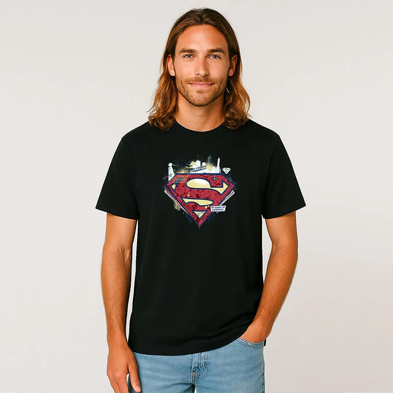 T-shirt BIO Homme Logo Superman - Noir-0