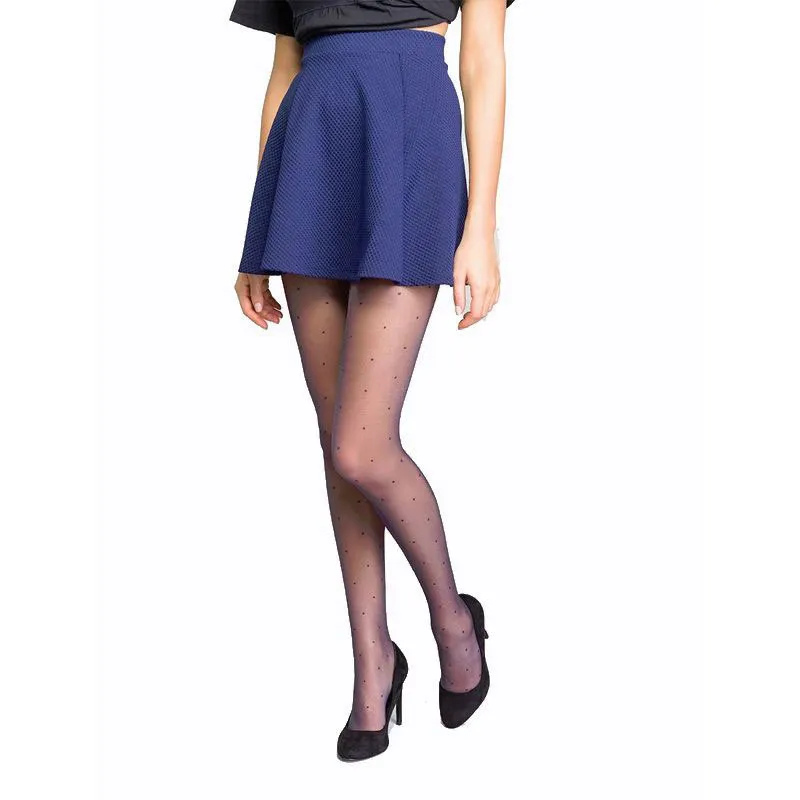 3 paires de Collants Style Plumetis 20D - Noir-3