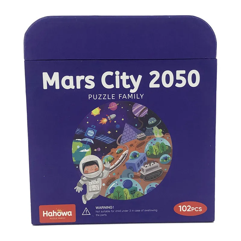 Puzzle circulaire Mars City 102pcs - 36m+-4