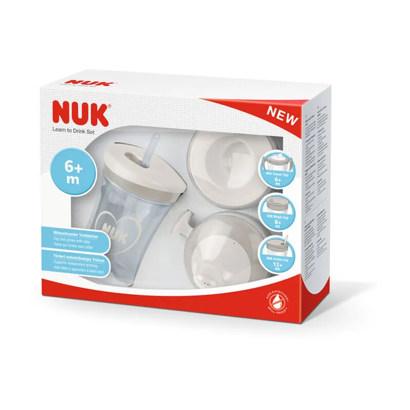 Set Tasse d'apprentissage 230ml Gris - 6m+-1