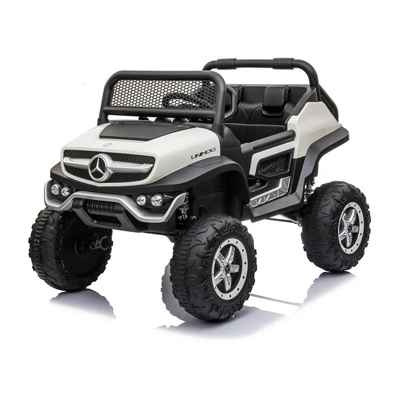 Voiture élec. Mercedes Mini Unimog Blanc - 36m+-0