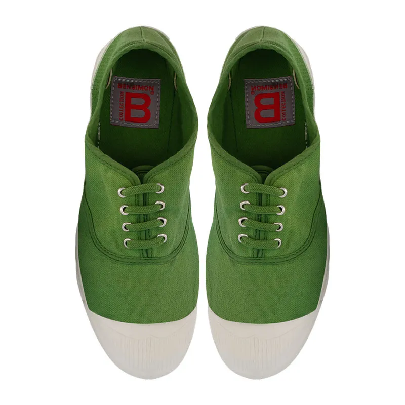 Tennis à lacets Femme - Vert Prairie-0