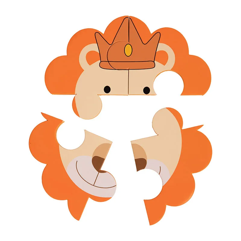 Puzzle Panda/Éléphant/Lion - 3pcs-5