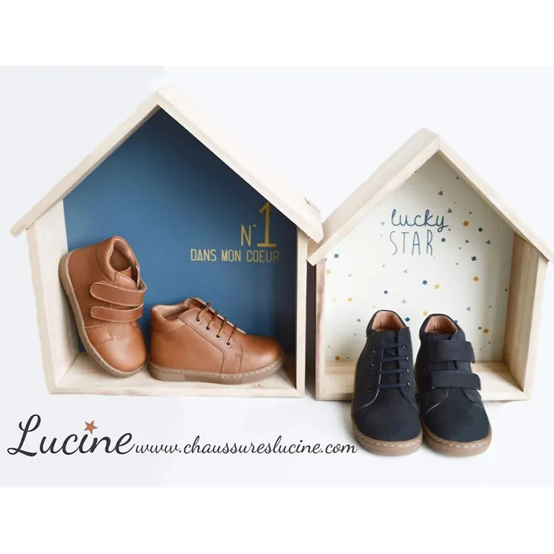 Chaussures souples à lacets Achille - Cuir Camel-1