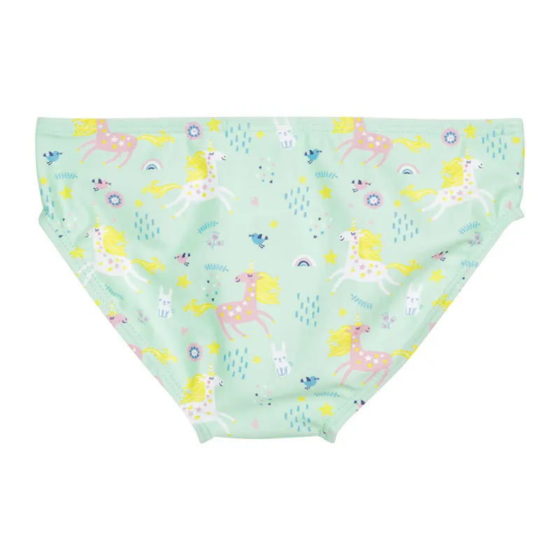 Maillot de bain 2pcs Anti-UV - Licorne Vert Pastel-5