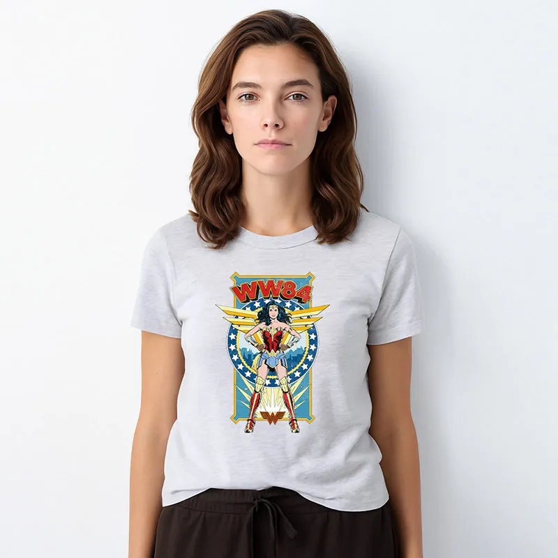 T-shirt BIO Femme Wonder Woman 84 - Gris chiné-0