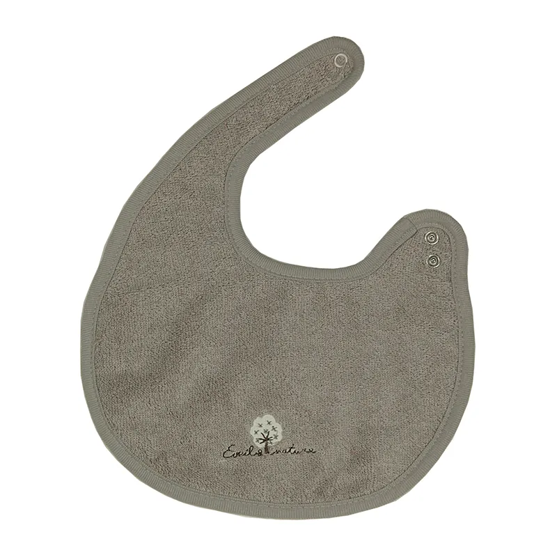 Bavoir éponge Coton BIO Taupe - 0-12m-0