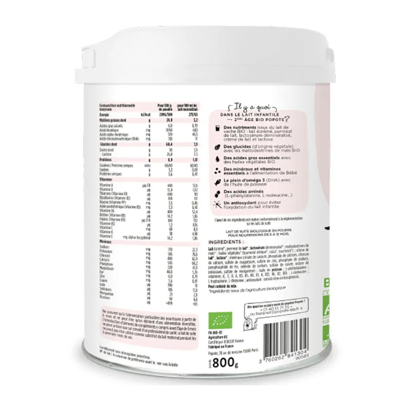 800g Lait infantile 2ème âge BIO - 6-12m-1