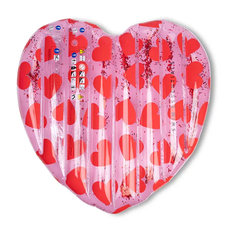 Matelas gonflable Cœur Rose/Rouge 150cm - 6+-0