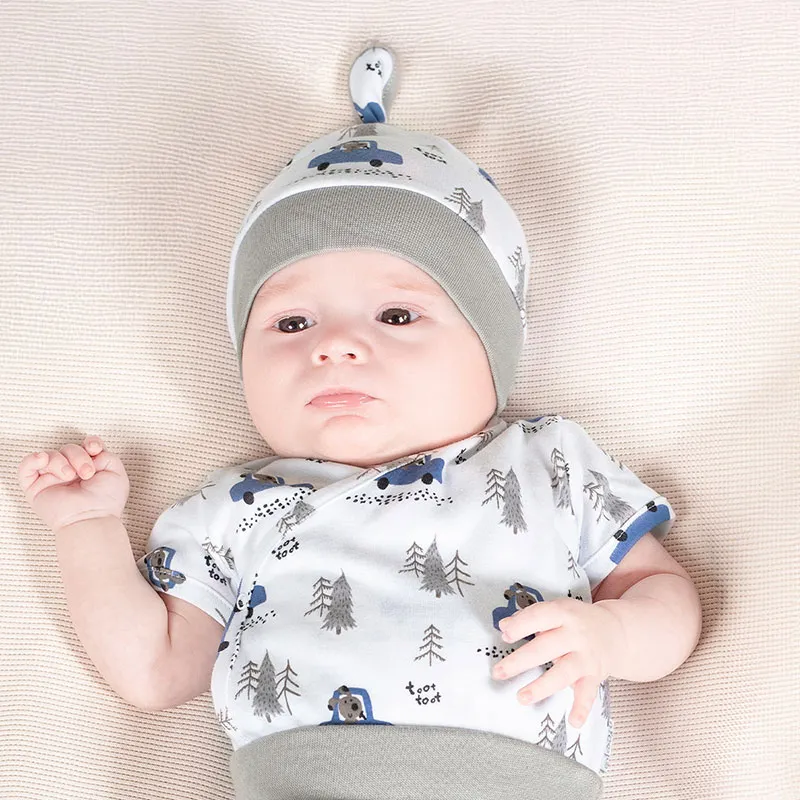 Bonnet léger garçon Tout Tout - Blanc/Bleu/Gris/Beige-0