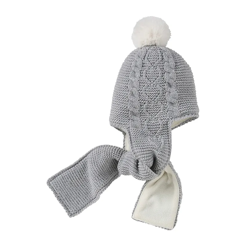 Bonnet tricot - Gris chiné-1