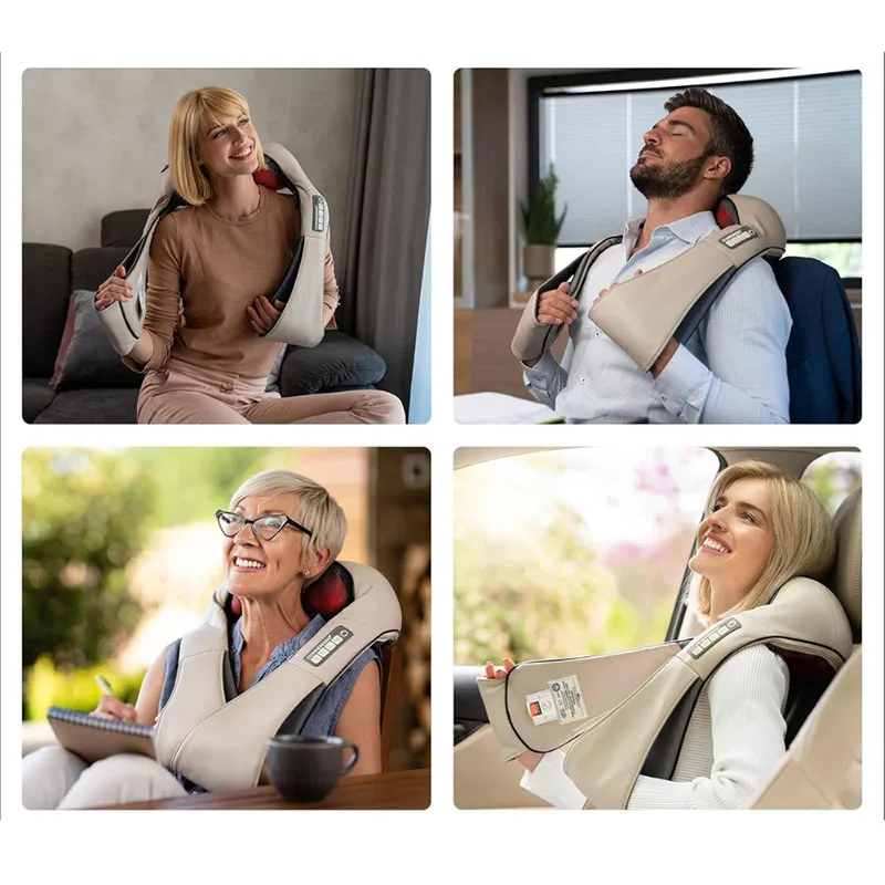 Masseur shiatsu chauffant sans fil - 12V-6
