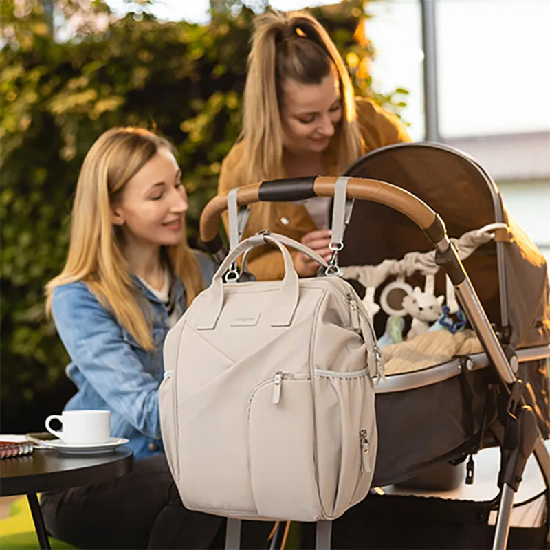 Sac à dos à langer Modern Style - Gris-6