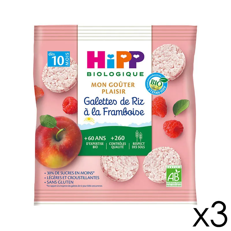 3 Sachets Galettes de Riz à la Framboise - 3x30g-0