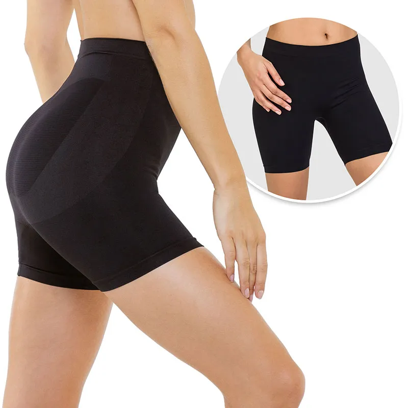 2 Shorties minceur Sculptant & Récupération - Noir-0