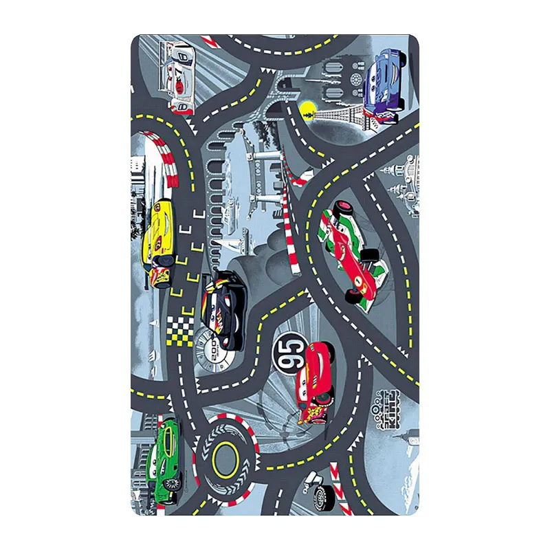Tapis Enfant Circuit de voiture Gris - Plusieurs dim. dispos-0