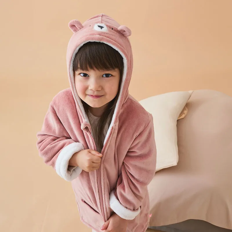 Peignoir zippé fille hot sale