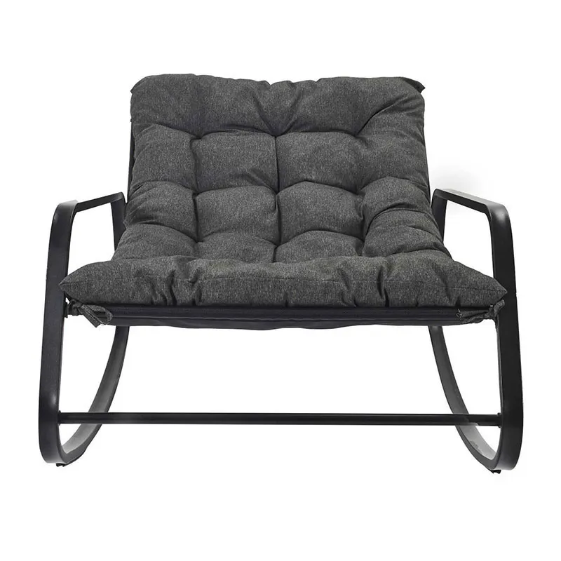 Fauteuil à bascule Miami Gris - 130x69x92cm-2