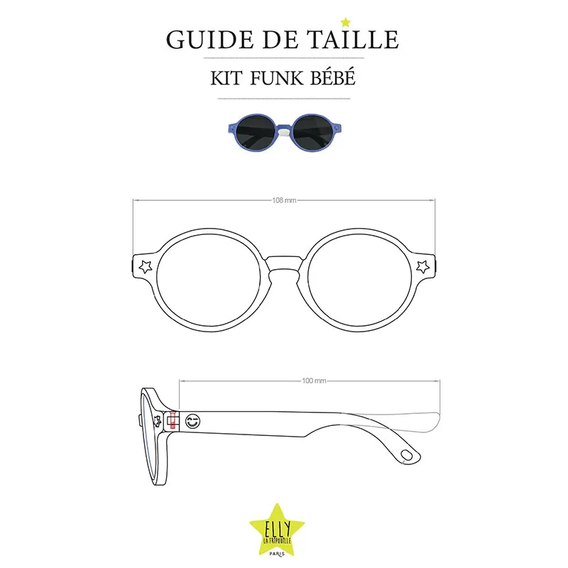 Lunettes de soleil Anti-UV Cat.3 - Funk Bleu Foncé/Gris-5