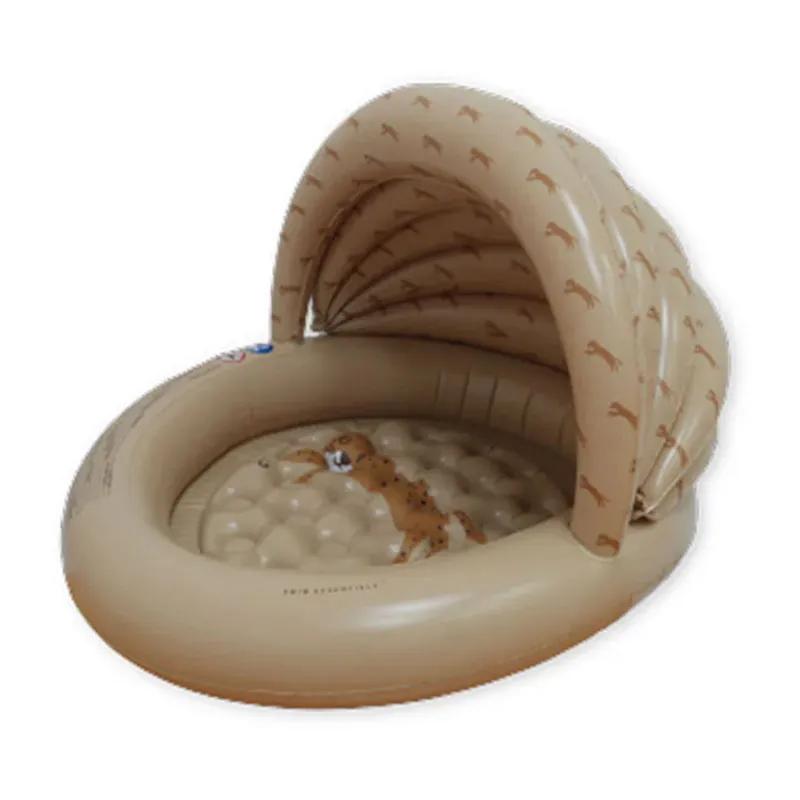 Piscine gonflable avec auvent Léopard - Ø90cm-0