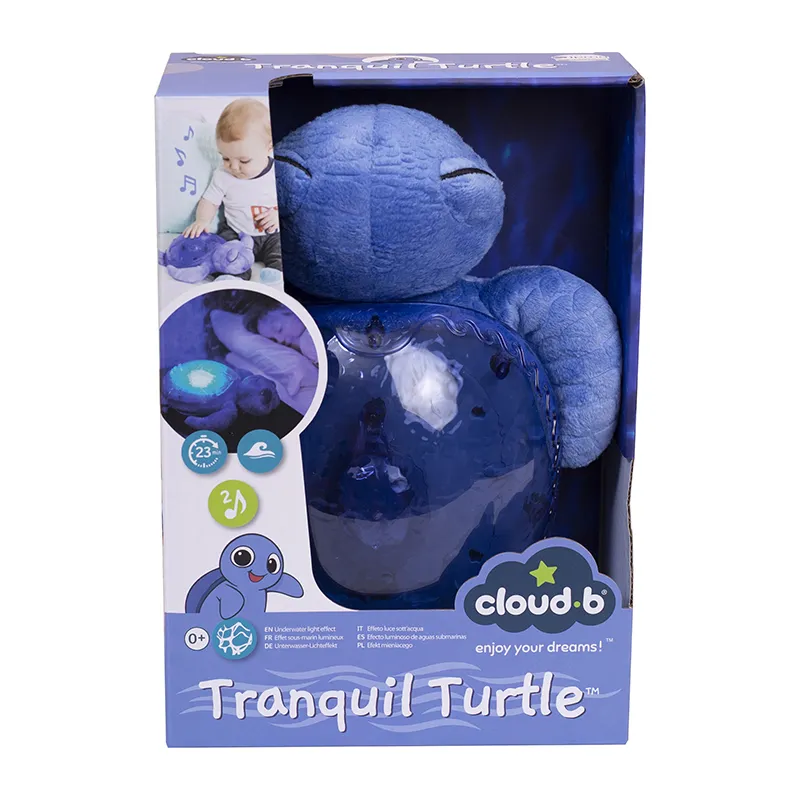 Peluche veilleuse Musicale Tortue Océan - 30x20x8cm-7