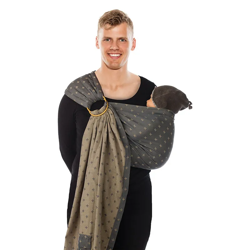 Écharpe BB-Sling sans noeud BIO - Grey plus-0