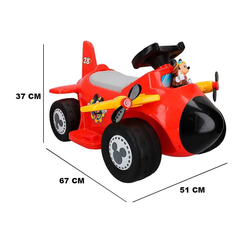 Trotteur Avion électrique 6V Mickey - 18m+-2