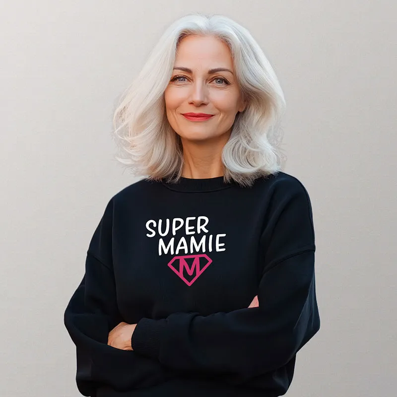 Sweat Super mamie mpt - Noir-0