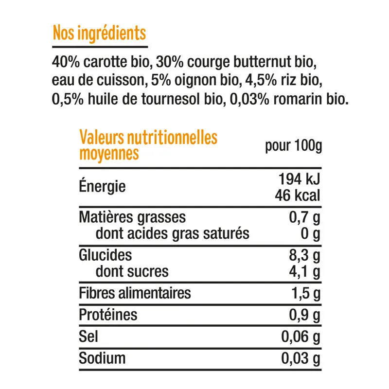 6x190g Bols Délice Carottes Courge butternut BIO - 6m+-1