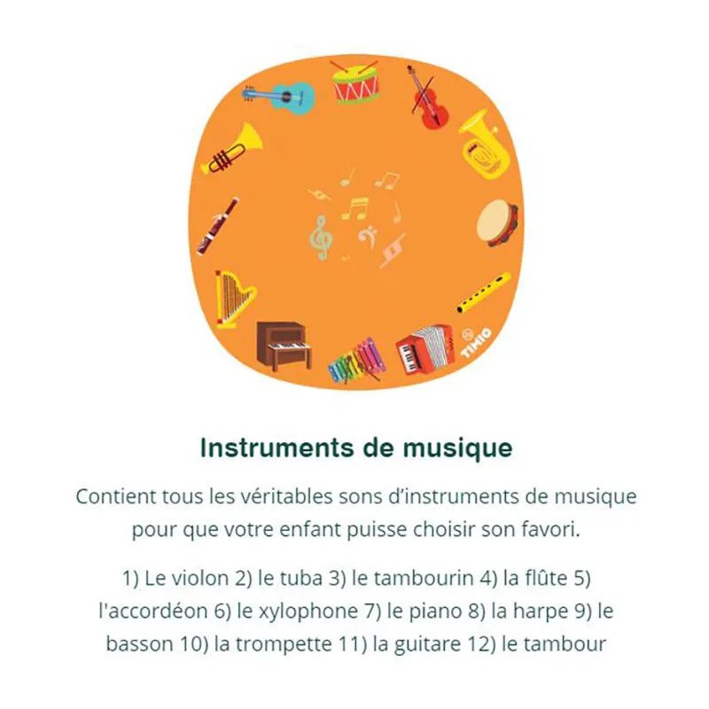 5 Disques pour lecteur Timio Set 1 - 24m+-6