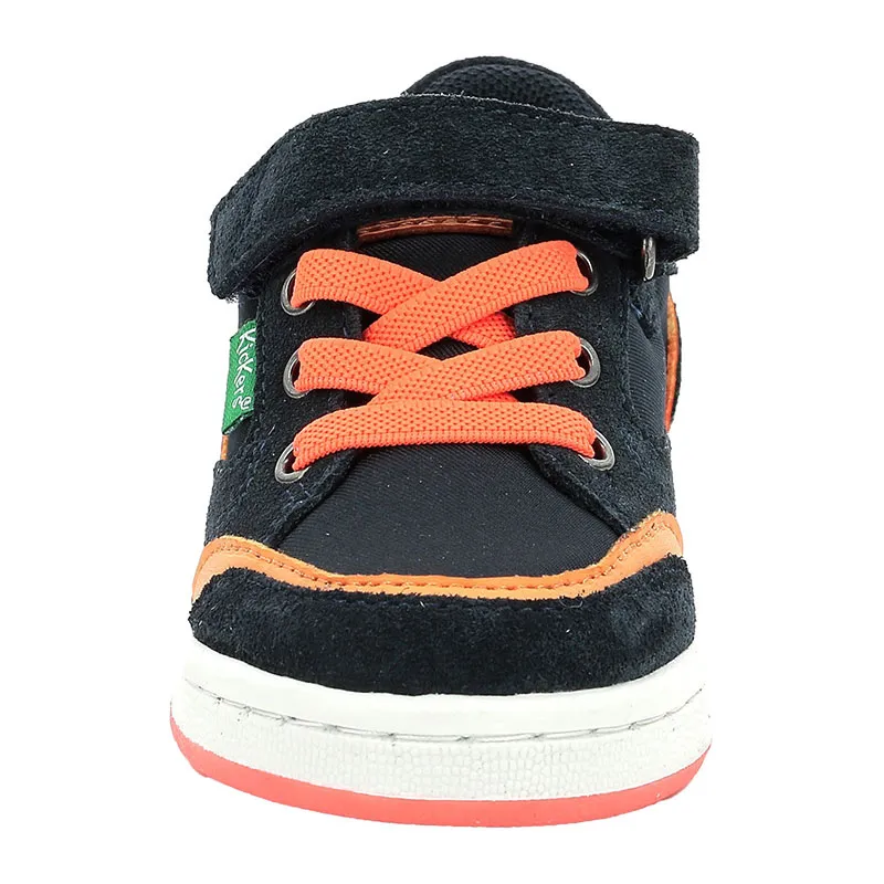 Sneakers basses Bisckuit - Marine/Orange-1