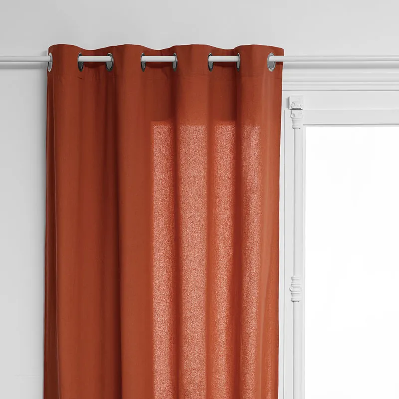 Rideau coton Terracotta - 135x0,5x240cm-0